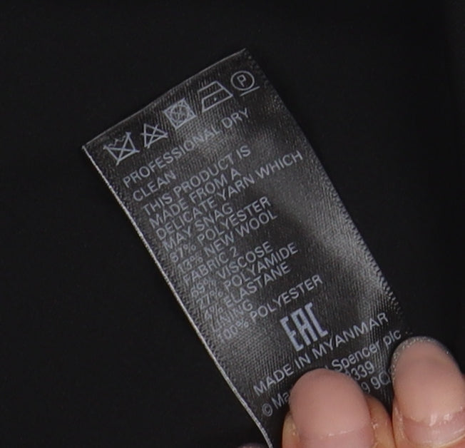 Marks and Spencer Women's Black Bomber Jacket Size 10