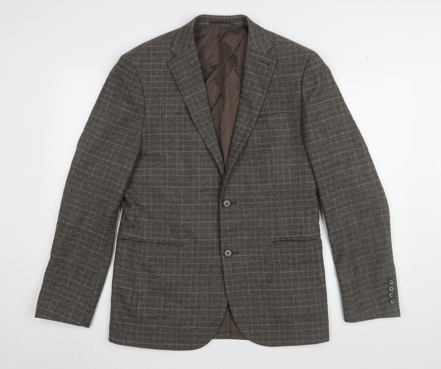 Next Men's Brown Check Blazer - Size 38R - Formal
