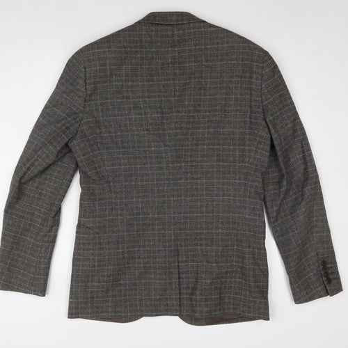 Next Men's Brown Check Blazer - Size 38R - Formal