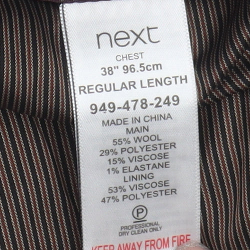 Next Men's Brown Check Blazer - Size 38R - Formal