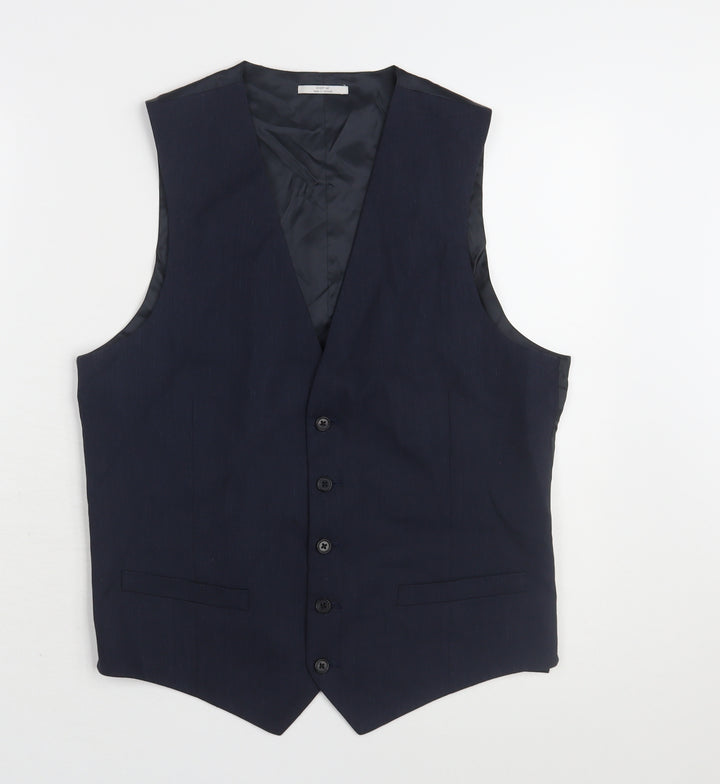 Marks and Spencer Men's Blue Suit Waistcoat Chest 38R