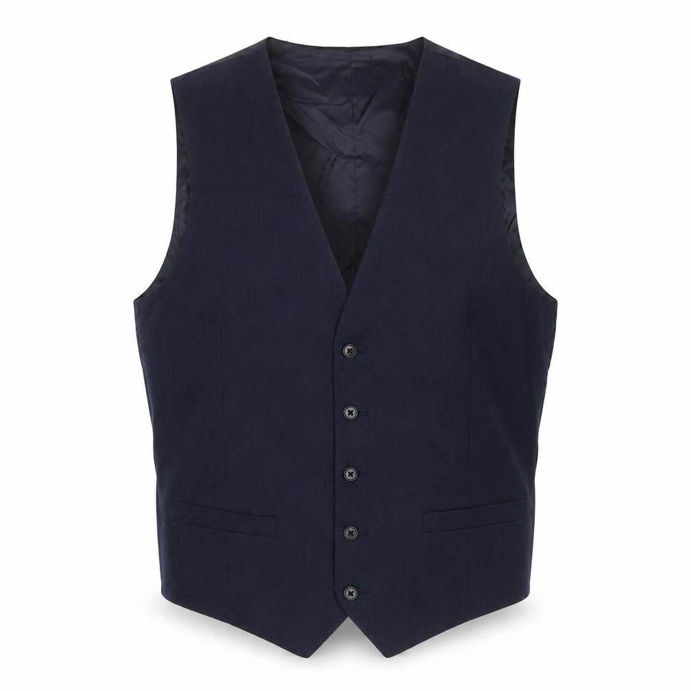 Front view of Marks & Spencer Men's Blue Suit Waistcoat, size 38R