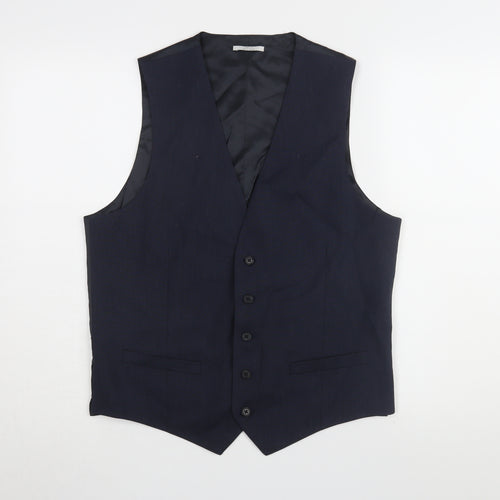 Marks and Spencer Men's Blue Chest 40R Waistcoat