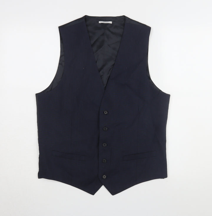 Marks and Spencer Men's Blue Chest 40R Waistcoat