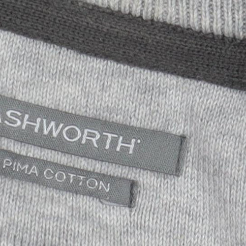 Ashworth Men's Grey Pullover Jumper Size L