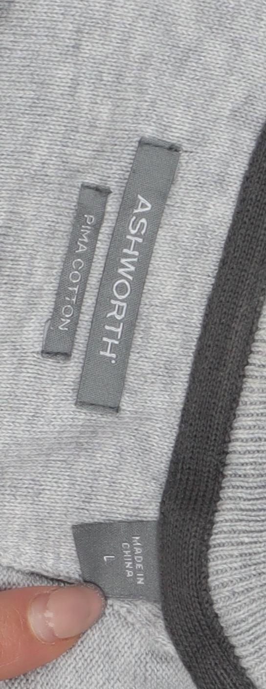 Ashworth Men's Grey Pullover Jumper Size L