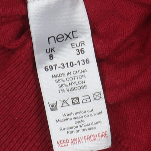 Next Women's Red Cardigan, Size 8, Lightweight Knit