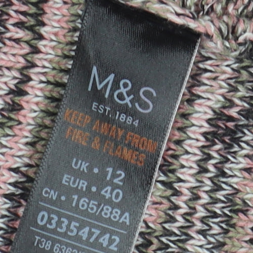 Marks and Spencer Women Multicoloured Cardigan Size 12