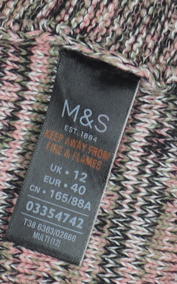 Marks and Spencer Women Multicoloured Cardigan Size 12