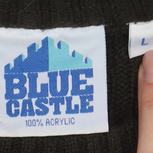 Blue Castle Men's Green Pullover Jumper - L