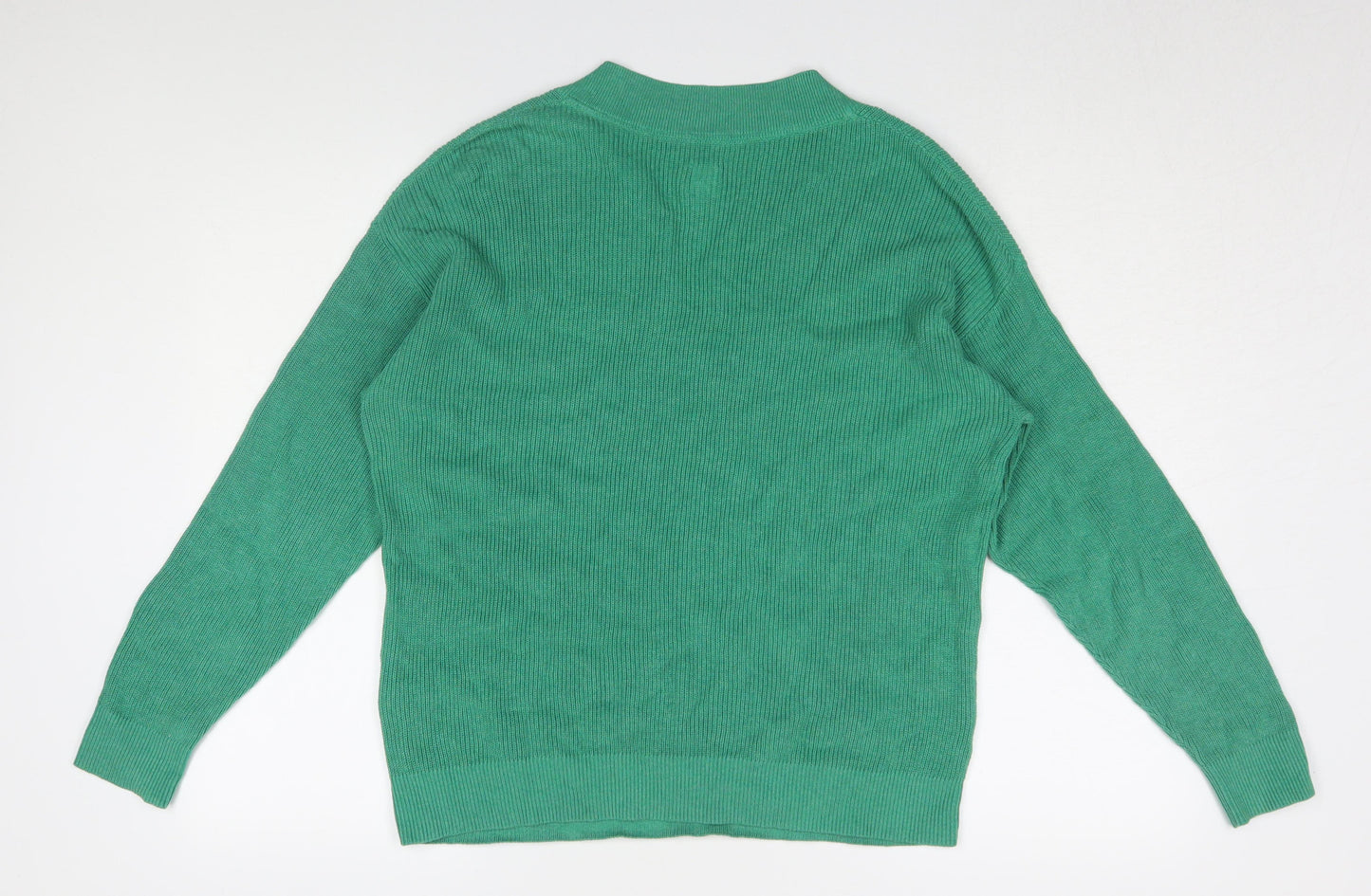 John Lewis Women's Green V-Neck Pullover Jumper Size 16