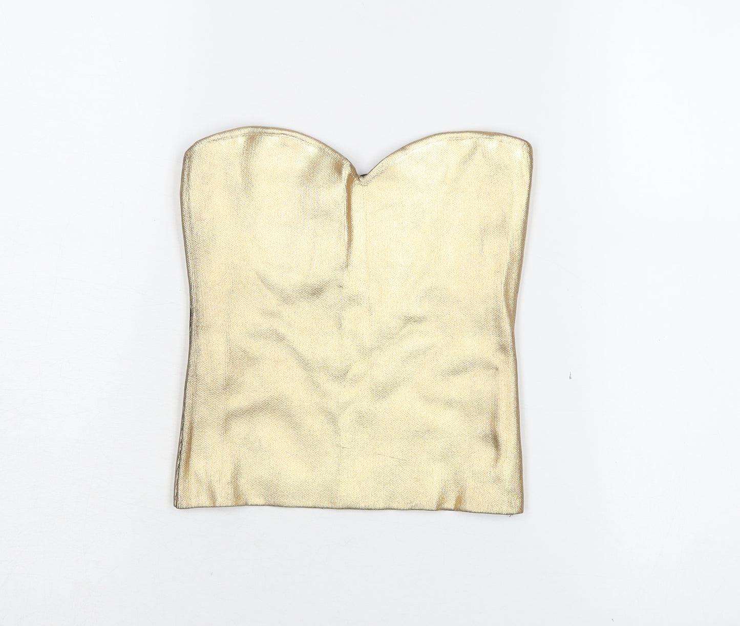 Zara Gold Strapless Camisole Blouse Size 8 Women