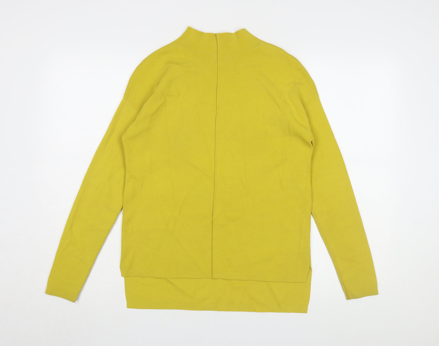River Island Women's Yellow Jumper Size 8 Mock Neck