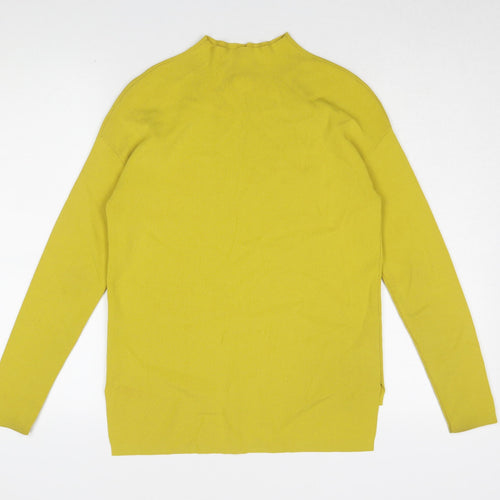River Island Women's Yellow Jumper Size 8 Mock Neck