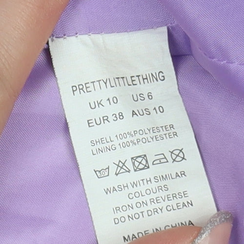 PrettyLittleThing Women's Purple Jacket Dress, Size 10
