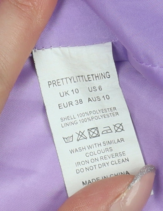 PrettyLittleThing Women's Purple Jacket Dress, Size 10