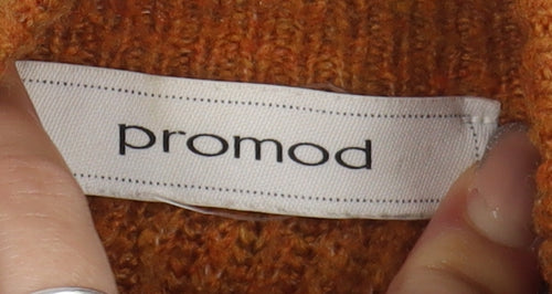 Promod Women's Brown Mock Neck Pullover Jumper M