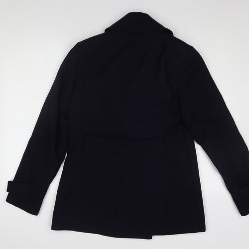Debenhams Black Women's Pea Coat Size 12 Classic Style