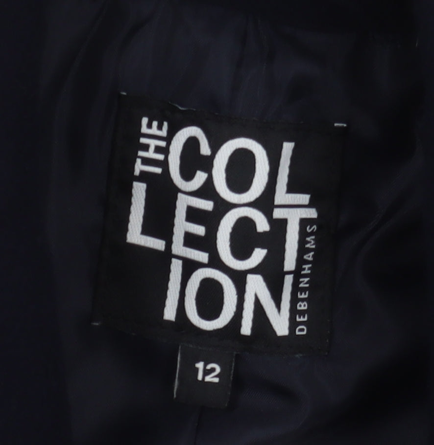 Debenhams Black Women's Pea Coat Size 12 Classic Style