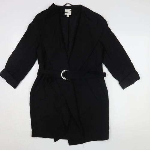 H&M Women's Black Collared Belted Dress XS