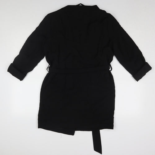 H&M Women's Black Collared Belted Dress XS