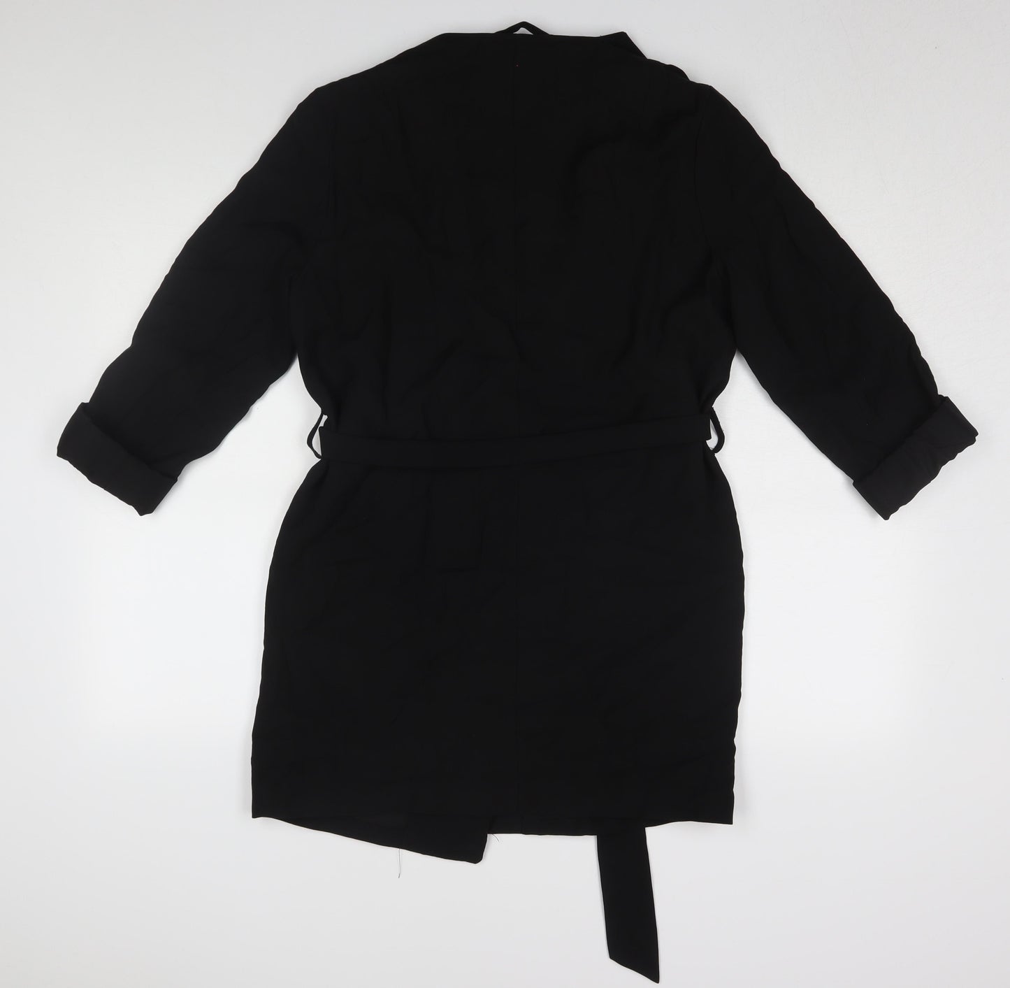 H&M Women's Black Collared Belted Dress XS