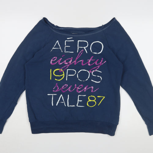 Aeropostale Women's Blue XL Pullover Sweatshirt