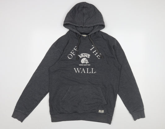 Vans Men's Grey Pullover Hoodie M Graphic Print