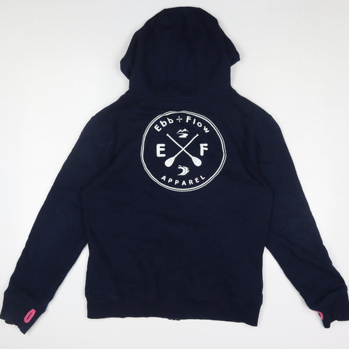 Ebb + Flow Women's Blue Hooded Jacket L