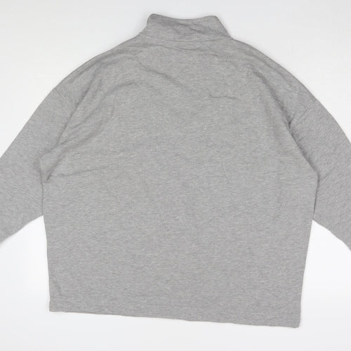 Damart Grey Women's Mock Neck Sweatshirt Zip 14/16