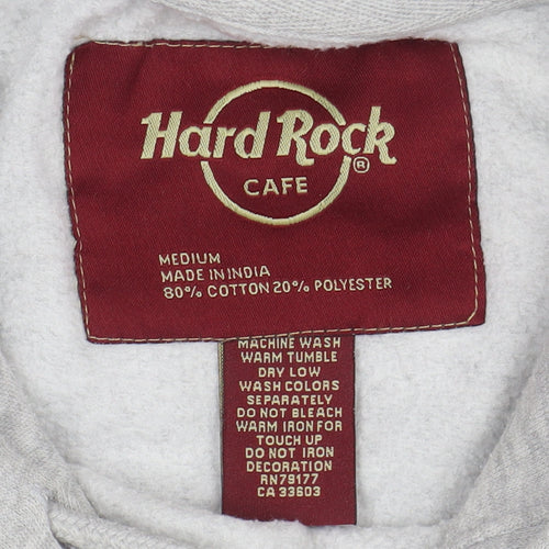 Hard Rock Cafe Grey Unisex Medium Pullover Hoodie