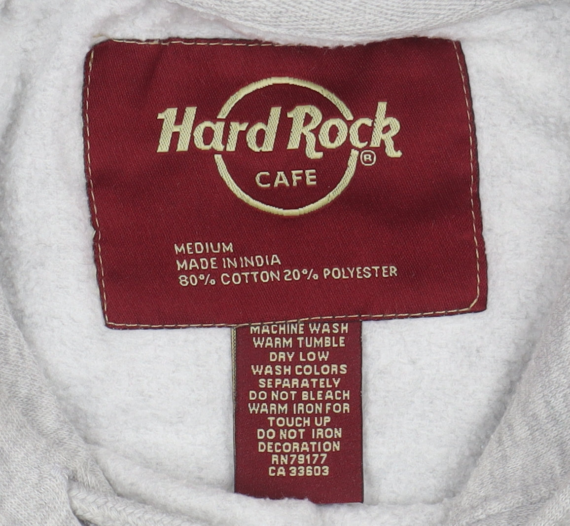 Hard Rock Cafe Grey Unisex Medium Pullover Hoodie