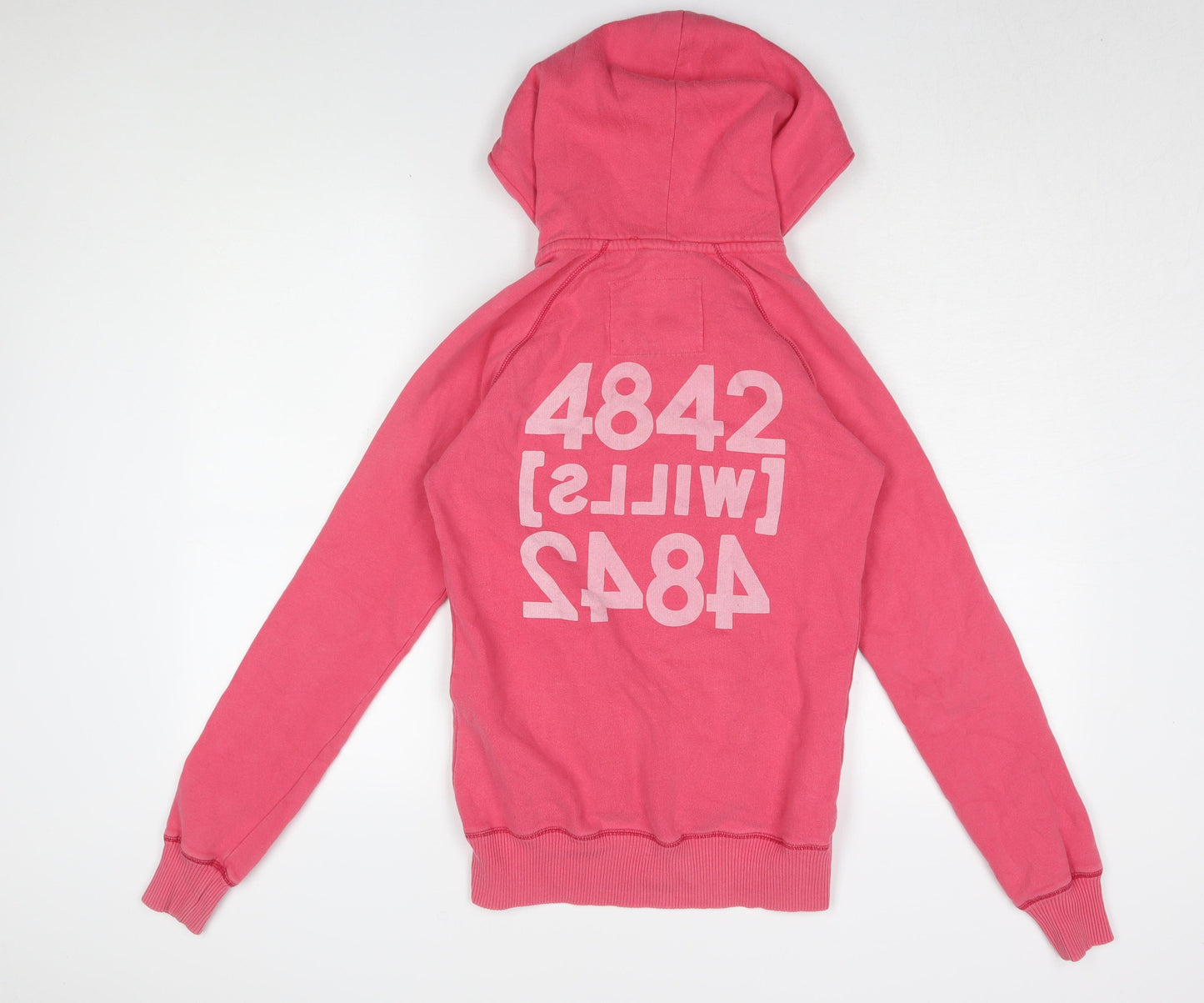 Jack Wills Women’s Pink Basic Hoodie Jacket Size 10