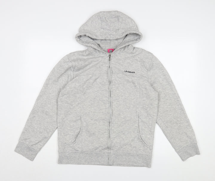 LA Gear Women's Grey Hooded Basic Jacket Size 12