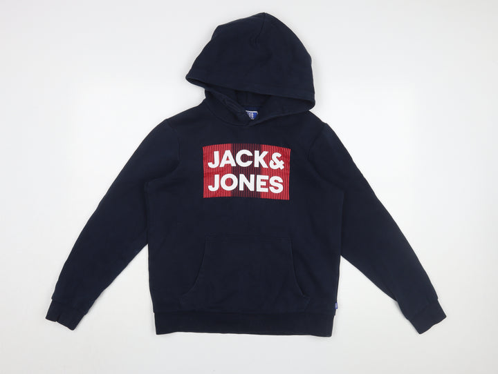 Jack & Jones Blue Boys Pullover Hoodie Size 164