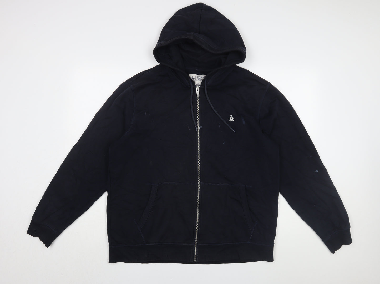 Penguin Men's Black Hoodie Jacket L Hooded Casual