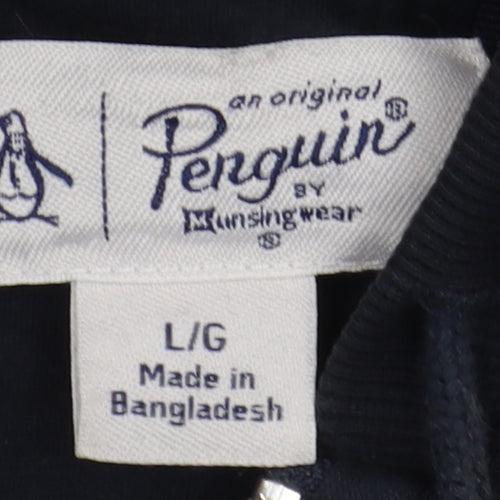 Penguin Men's Black Hoodie Jacket L Hooded Casual