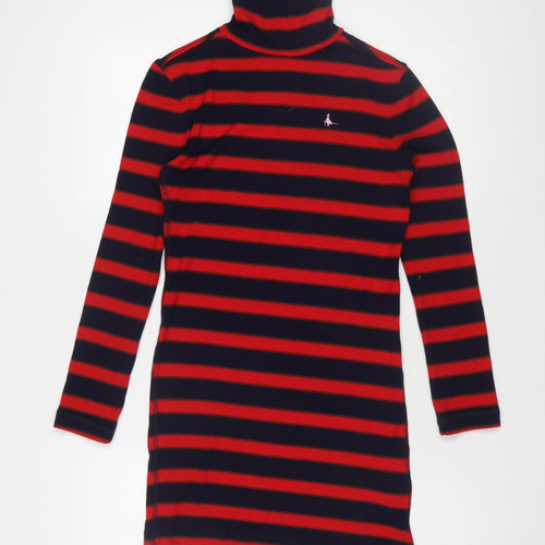 Jack Wills Women's Multicoloured Stripe T-Shirt Dress Size 6