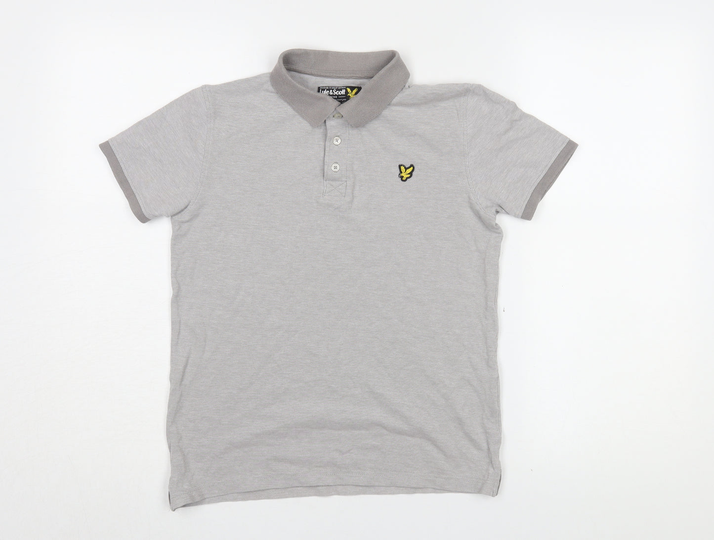 Lyle & Scott Boys Grey Polo Shirt 12-13 Years, Casual Style