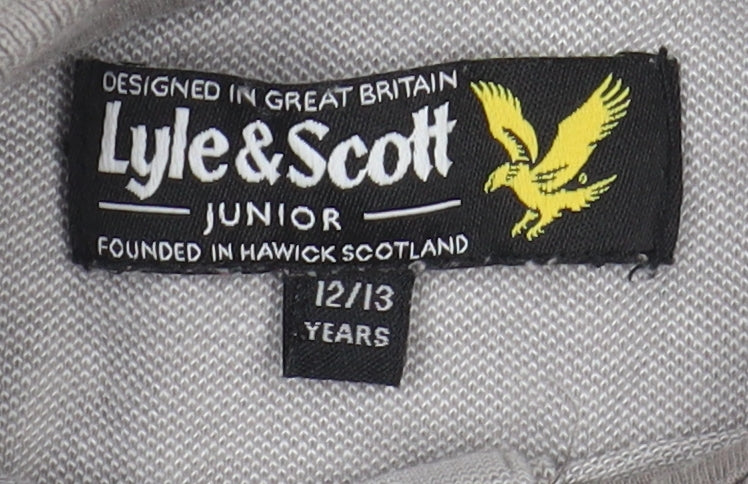 Lyle & Scott Boys Grey Polo Shirt 12-13 Years, Casual Style