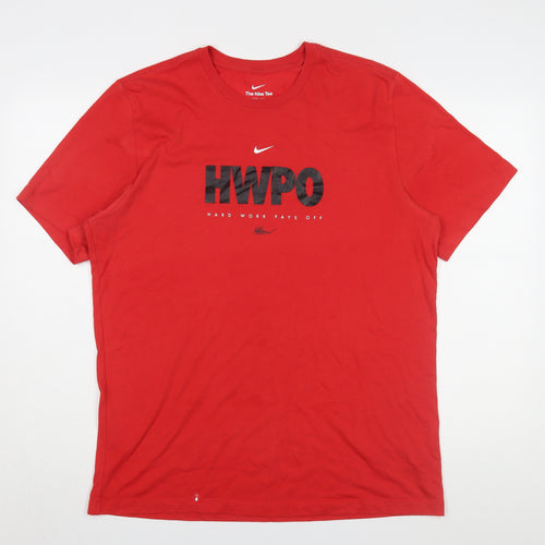Nike Men's Red Sports T-Shirt L
