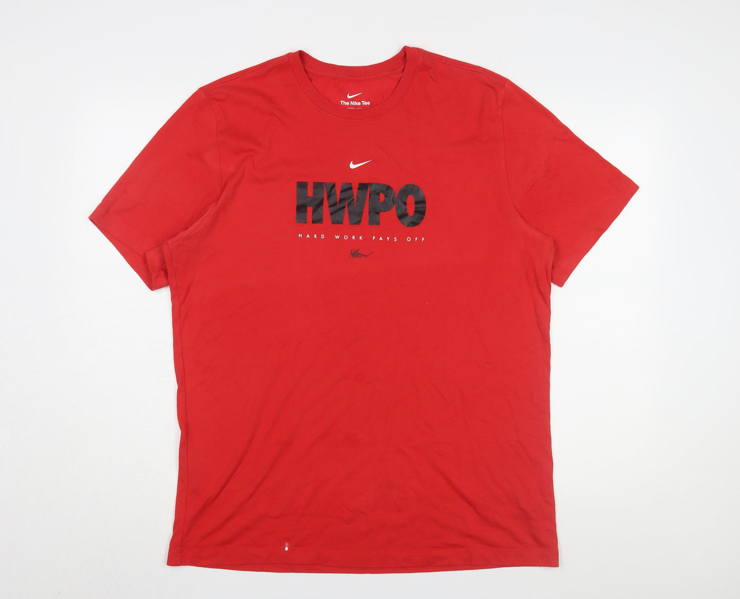 Nike Men's Red Sports T-Shirt L
