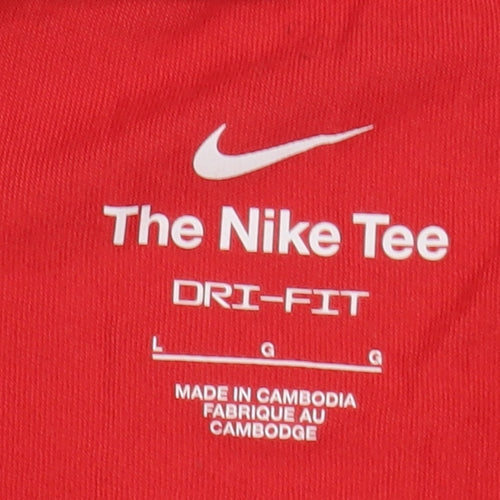 Nike Men's Red Sports T-Shirt L