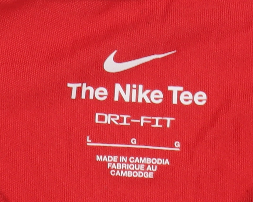 Nike Men's Red Sports T-Shirt L