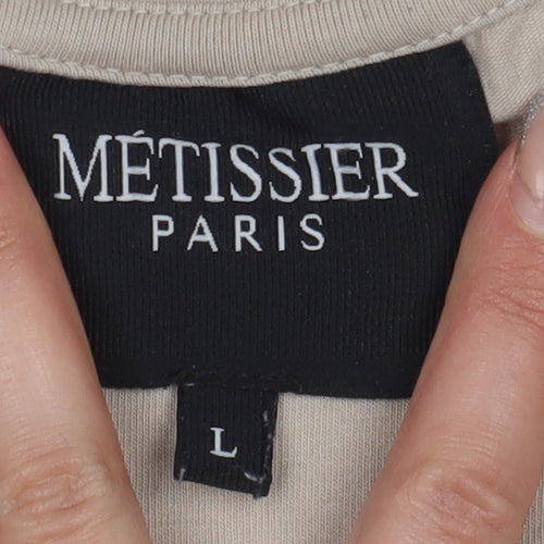 Métissier Paris Beige Crew Neck Men's T-Shirt L