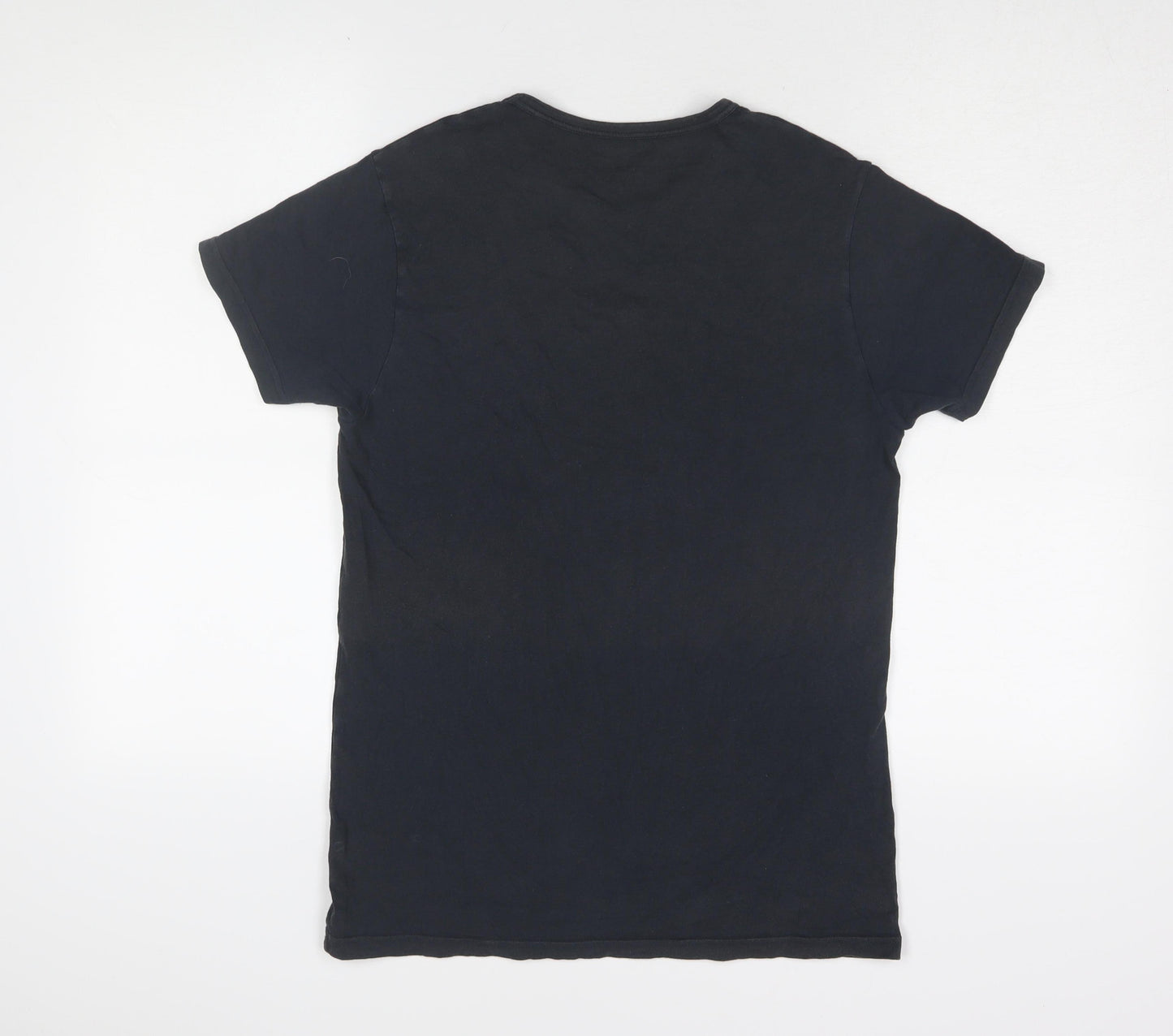 Emporio Armani Men's Black T-Shirt, M, Logo Accent