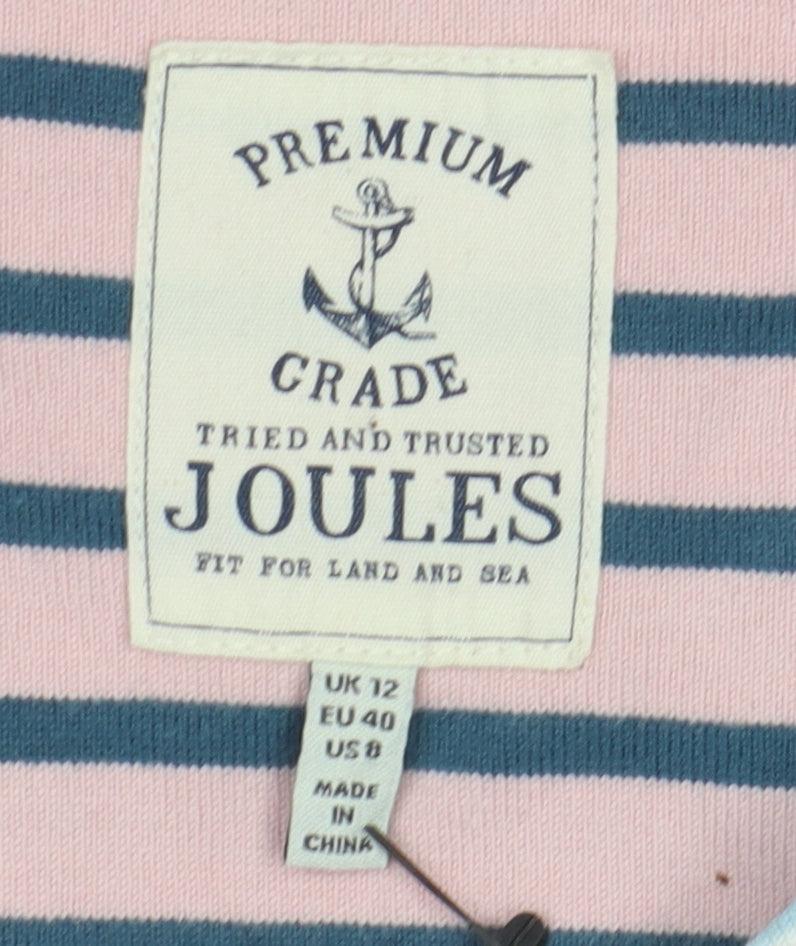 Joules Women's Multicoloured Striped T-Shirt, Size 12