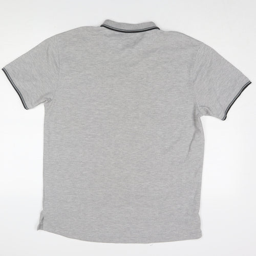 Firetrap Men's Grey XL Polo, Short Sleeve