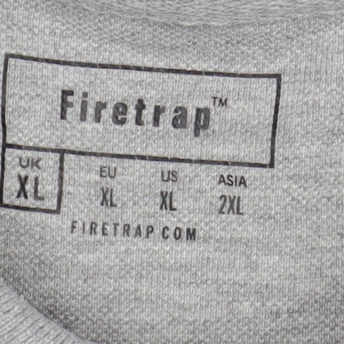 Firetrap Men's Grey XL Polo, Short Sleeve