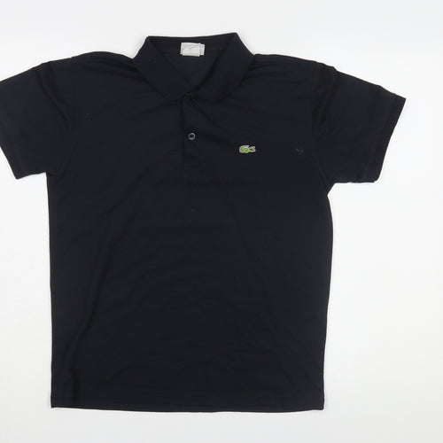 Lacoste Boys Black Polo Shirt - Size 3 Years Cotton, Logo Accent